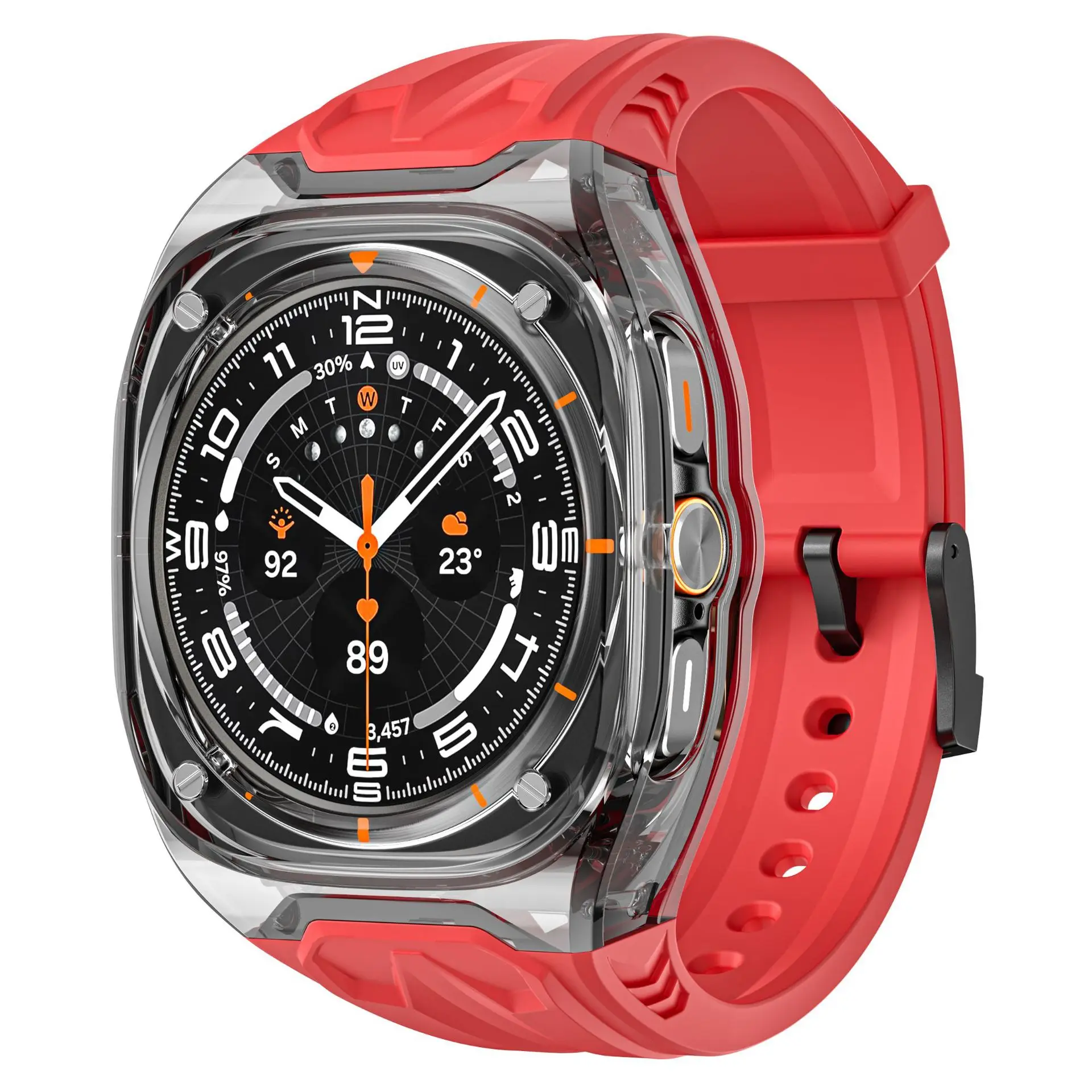 Advanced Silicone Strap with Protective PC Case