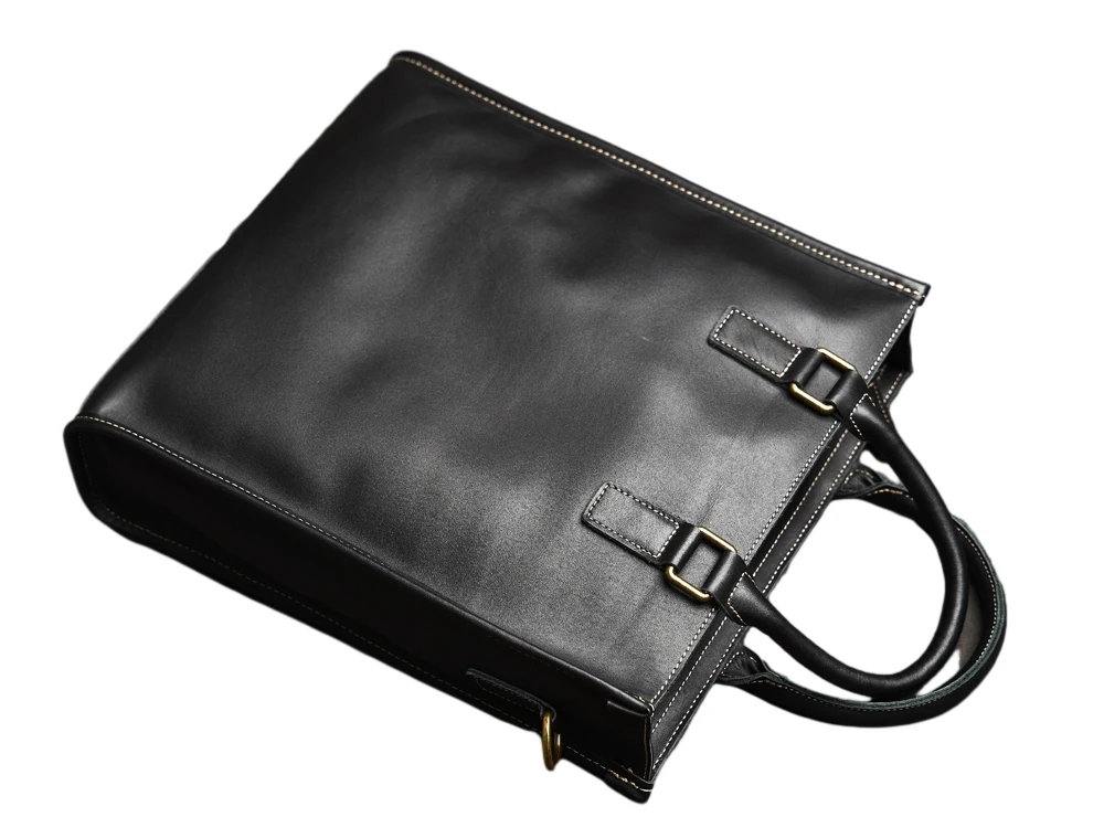 Vintage Echtes Leder männer Schulter Tasche Große Kapazität Totes Männer Handtasche Mode-Business Aktentasche Männliche Schulter Messenger – Detail 21