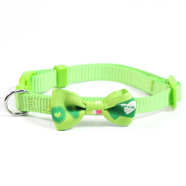 100/200pcs Wholesale Pet Cat Collar Safety Bow Dog Collar With Bell Small Dogs Adjustable Puppy kitten Collar Pet Accessories 5