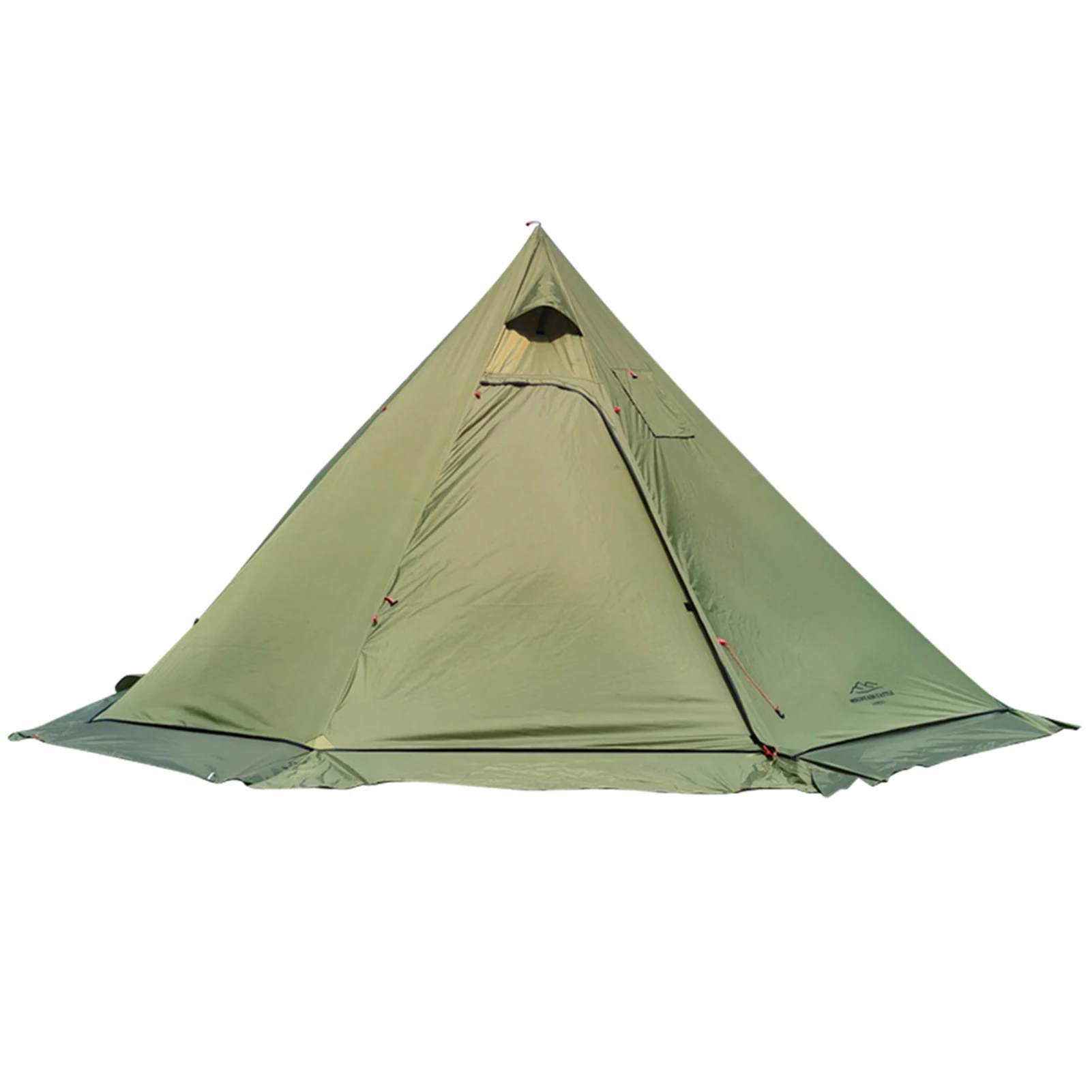 

2 Person Camping Tent Rainproof Pyramid Tent Ultralight Outdoor Teepee Tent with Stove Jack for Picnic Backpacking Hiking