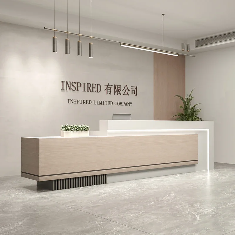 Reception Counter Desk Desk Customer Center Front Beauty Salon Desks Luxury Home Store Checkout Electronic Book Furniture Podium