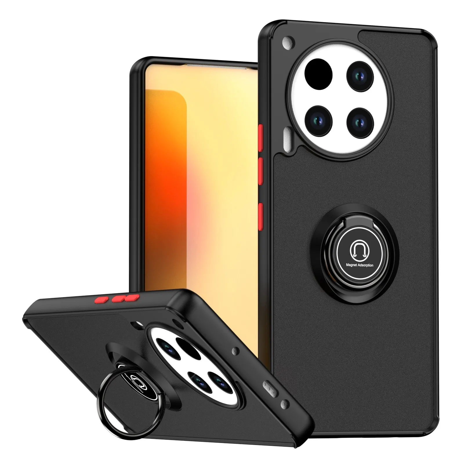 Armor Holder Magnetic Ring Stand Shockproof Protective Case-Cover