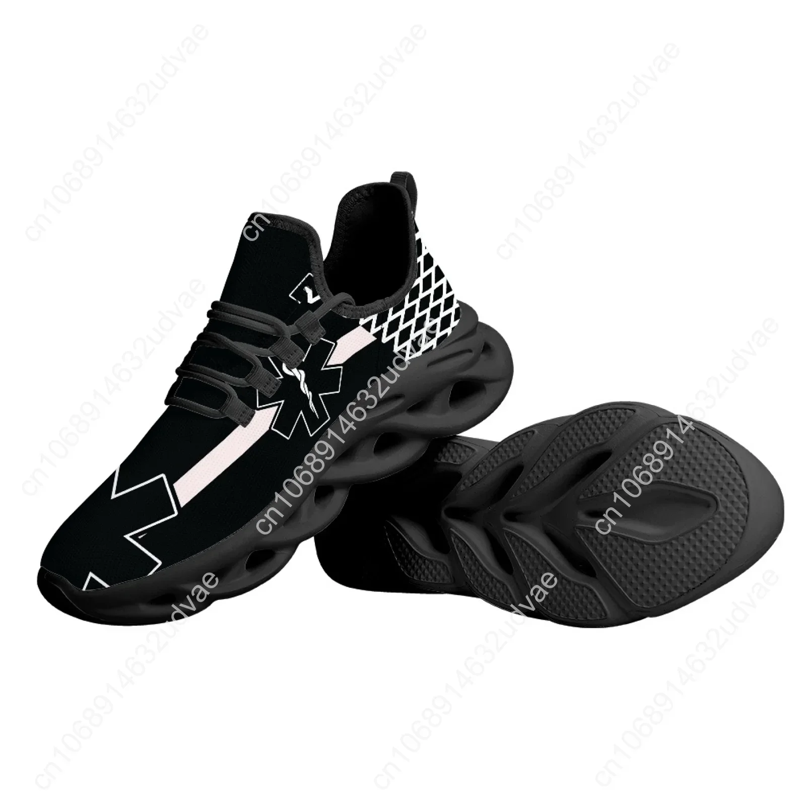 Paramedic EMT EMS Pattern Women Platform Sneakers Breathable Lace up Flat Shoes for Ladies Light Comfort Zapatos Hot