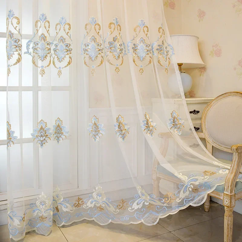 Bedroom Princess Style Curtains 1PC Nordic Minimalist Double-layer Gauze romantic,breathable, translucent 2