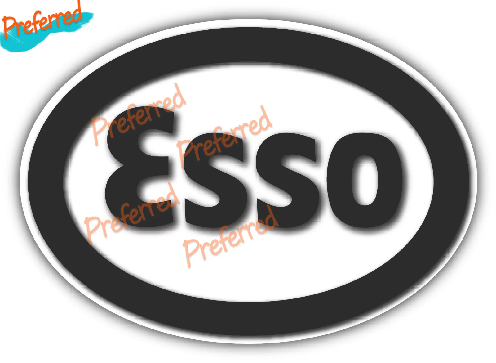 ESSO Tiger Die-Cut Vinyl Sticker Decal Funny JDM Logo Fuel Gas Truck Laptop Car 5d46421a58129b117c324e40