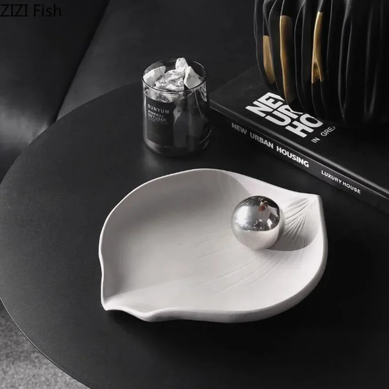 Multicolour Leaves Shape Tray Jewelry Stand Earrings Hanging Board Necklace Decorative Tray Dressing Table Jewelry Display Plate 3