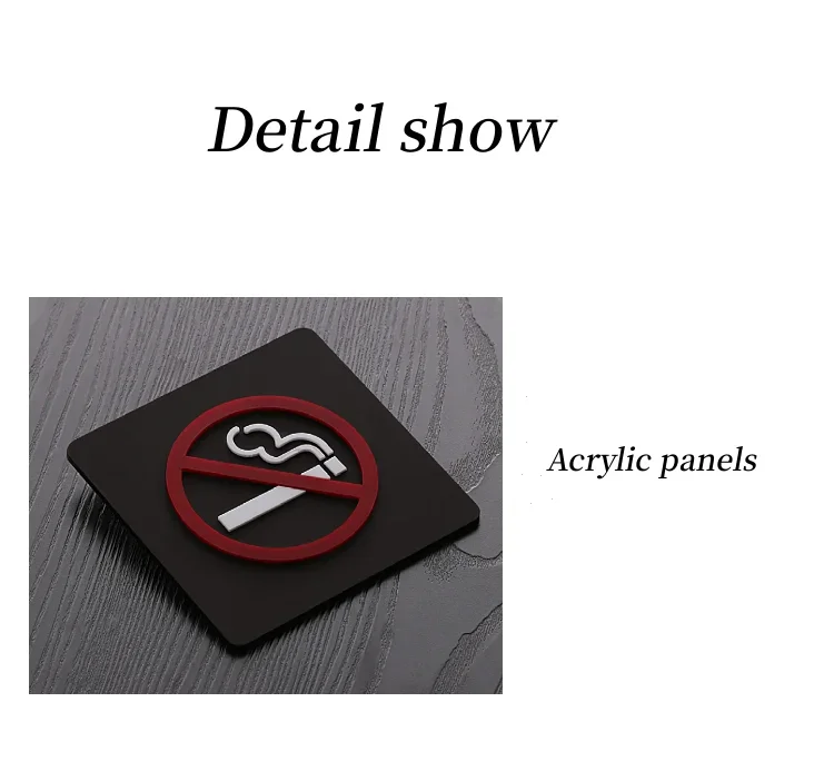 Description Picture 3 of itemWarning Sign WIFI No Smoking Logo No Trespassing Warning Plaque Public Shope Signage Mall Office Buildings Warm Reminder Sign