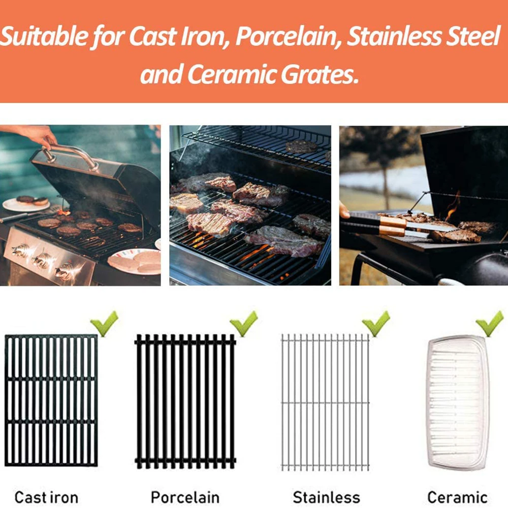 Barbecue Accessorie Grill Brush Cleaning Brushes Barbecue Cleaning Tools Stainless Steel Wire Bristles Clean Brushes Non-stick Stains Grease Kitchen BBQ Tools