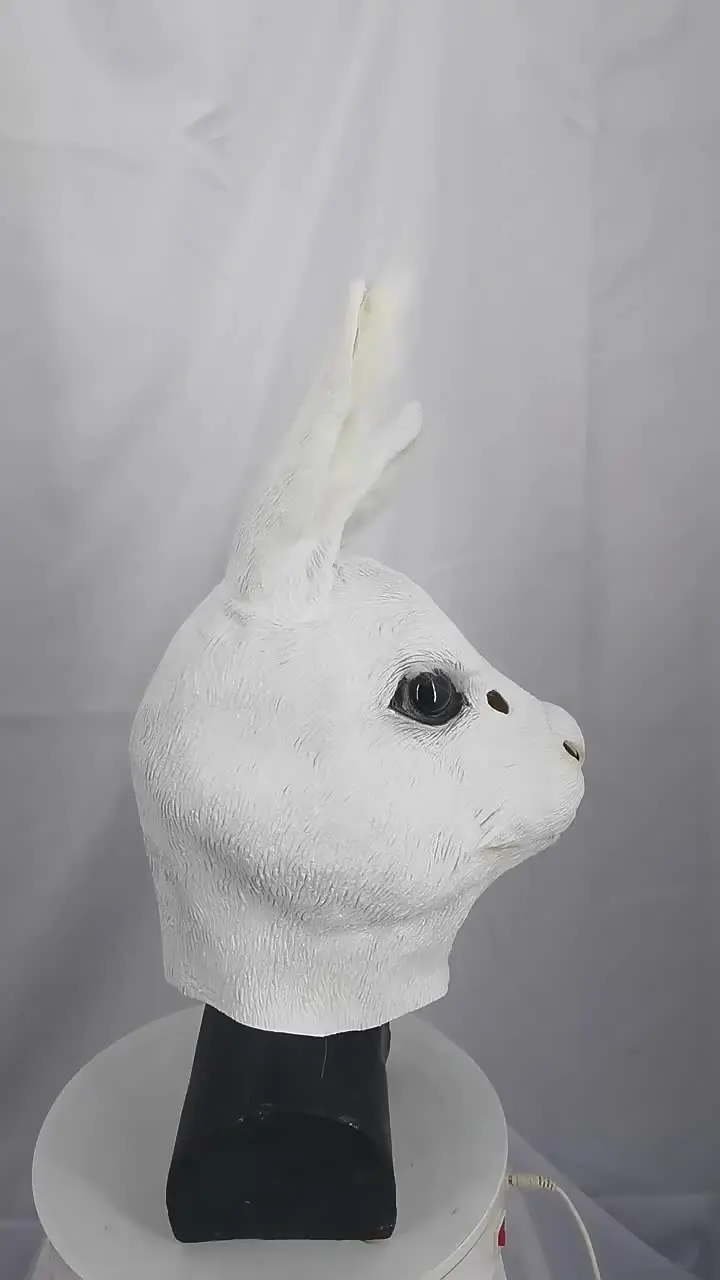 Deer Mask Cosplay Yellow Sika Deer Mask Judy Animal Halloween Costume Ball  Props Full Face Creepy Animal Latex Mask, image size:720x1280