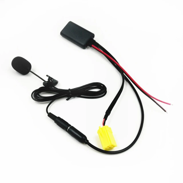 1 Juego Adaptador Bluetooth para Coche con Micrófono para Fi at 500 Abs  Negro