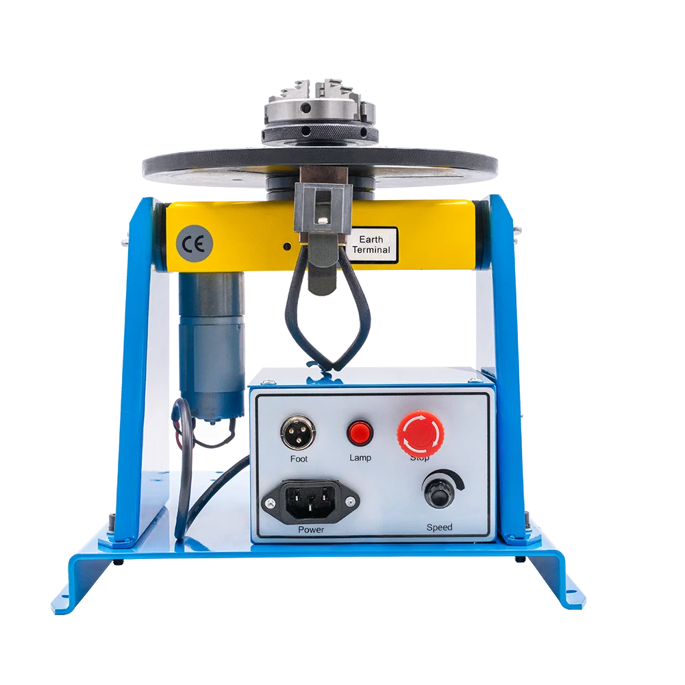 110/220V HD-10 Mini Semi-automatic Welding Positioners Welding Turntable Rotary Welding Table Rotator with K01-65 Chuck 5