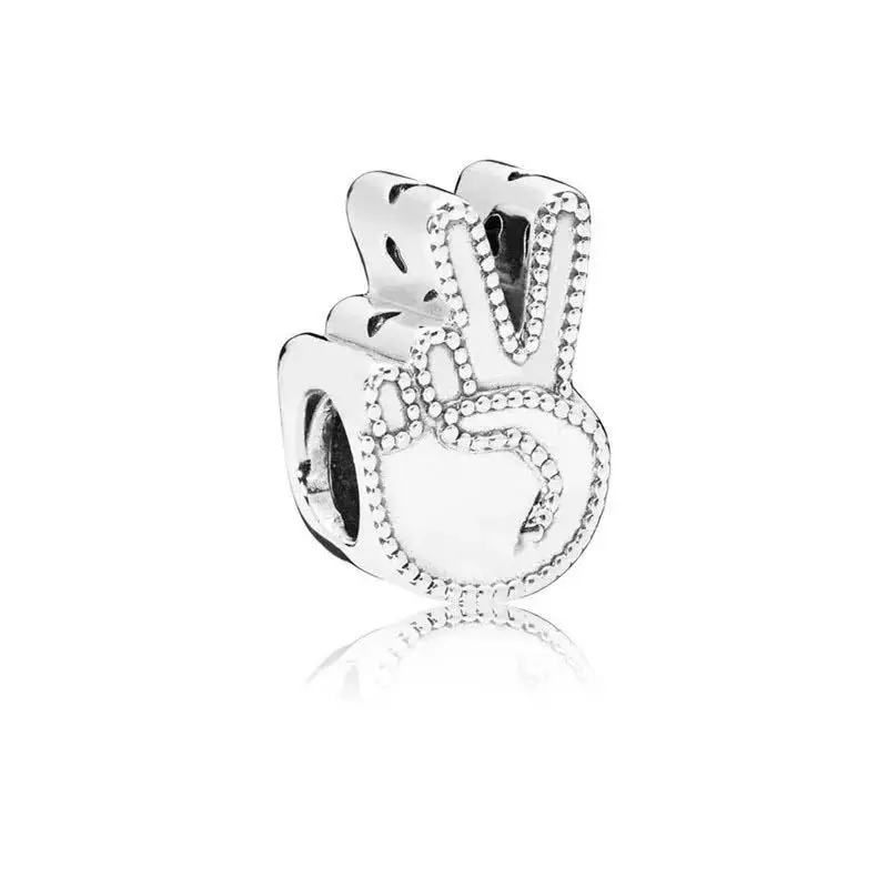 New Fashion Charm Original Footprint Wine Cup Crown Beads Suitable for the original Pandora Lady Bracelet Jewelry Gift