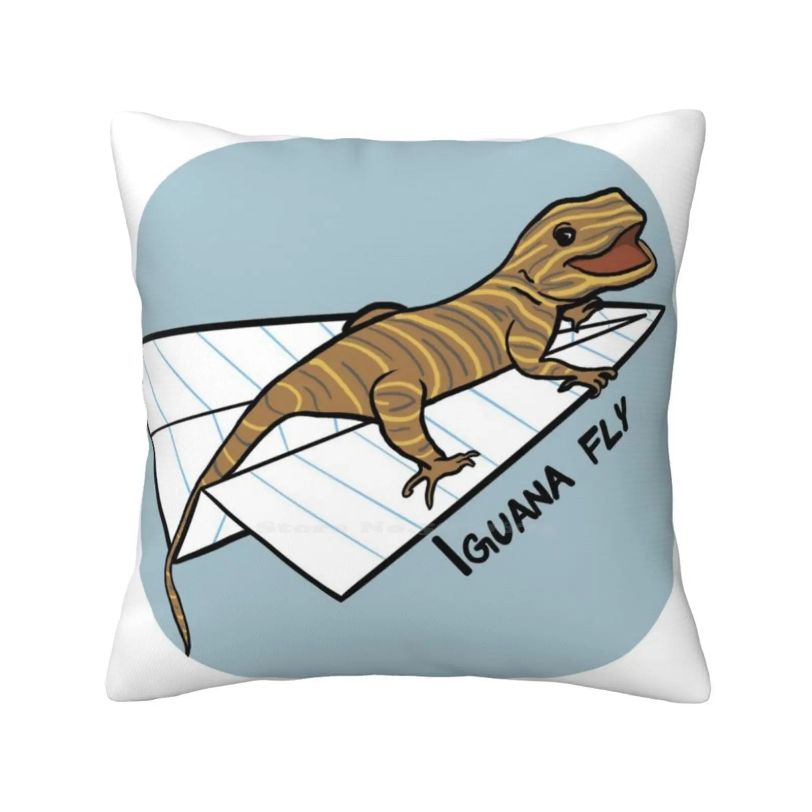 Fodera Per Cuscino Lucertola Volante Abbraccio Federa Lucertola Iguana Rettile Volo Aereo Aereo Di Carta Cartoon Cute Animal Punny