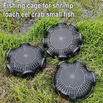 3/6/8-Hole Fishing Net Trap Cage – Plastic Shrimp, Lobster, Crayfish & Loach Catcher for Outdoor Fishing 1