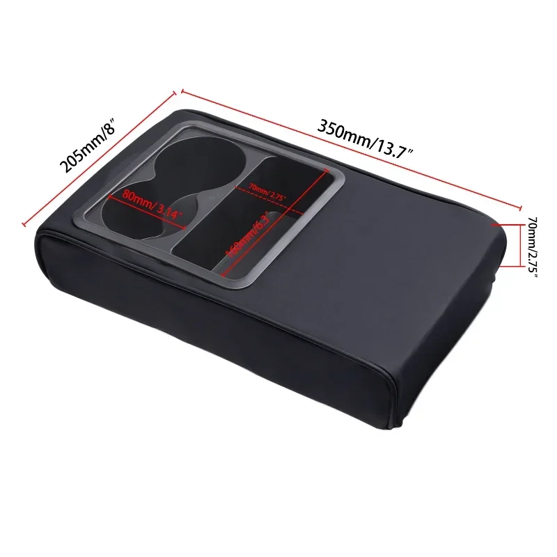 Car Armrest Cushion with Cup Holder