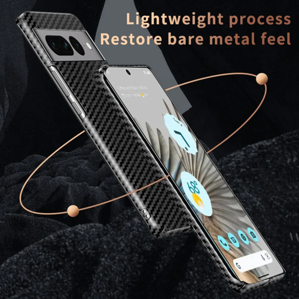Luxury Carbon Fiber Texture Magnetic Ultra Slim Matte Case with MagSafe Ring Armor Cover