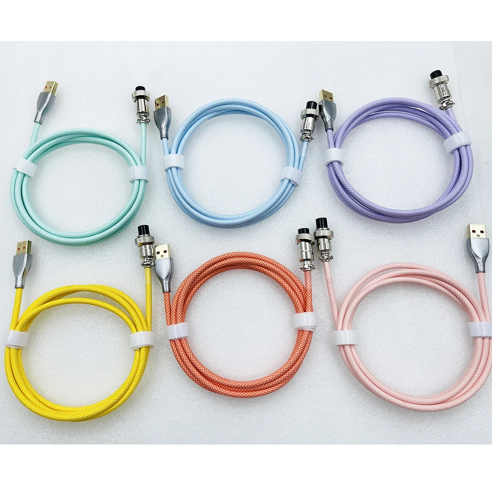 Cabo Enrolado para Teclado e Computador Desktop Conector Usb tipo c Gaming Acessórios Teclado