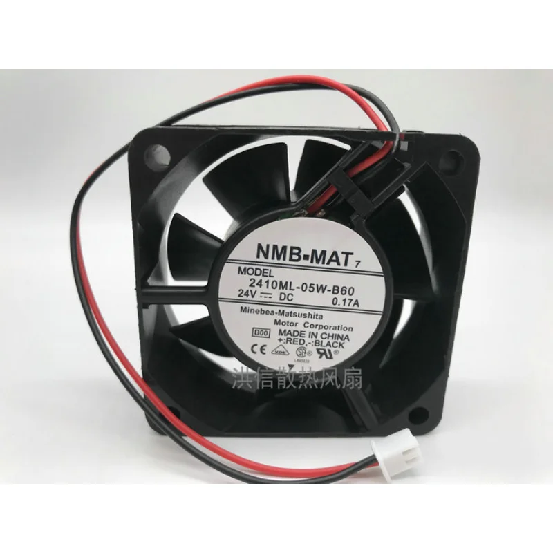 

Новый вентилятор охлаждения для NMB 2410ML-05W-B60 6025 24В 0.17A 6 см осевой вентилятор охлаждения 60x60x25 мм