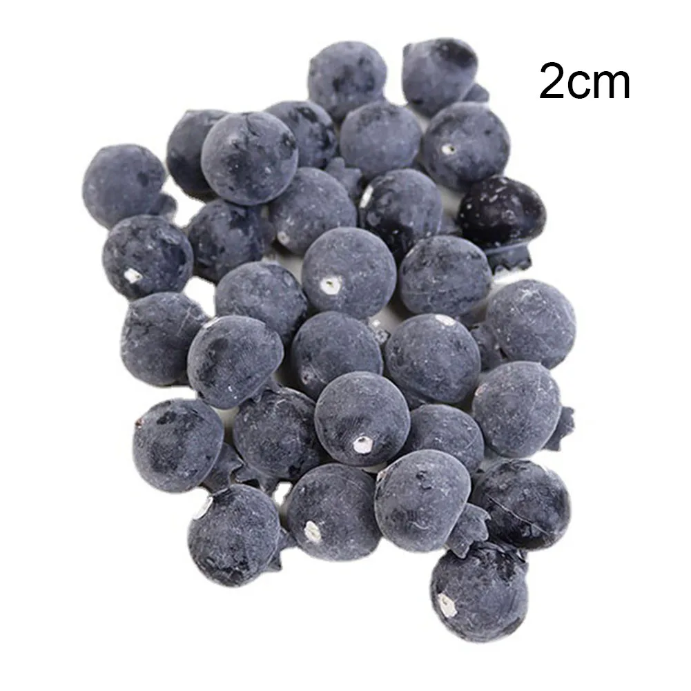 20PCS Artificial Fruits and Vegetables Plastic Blueberry Photo Props Home Decor