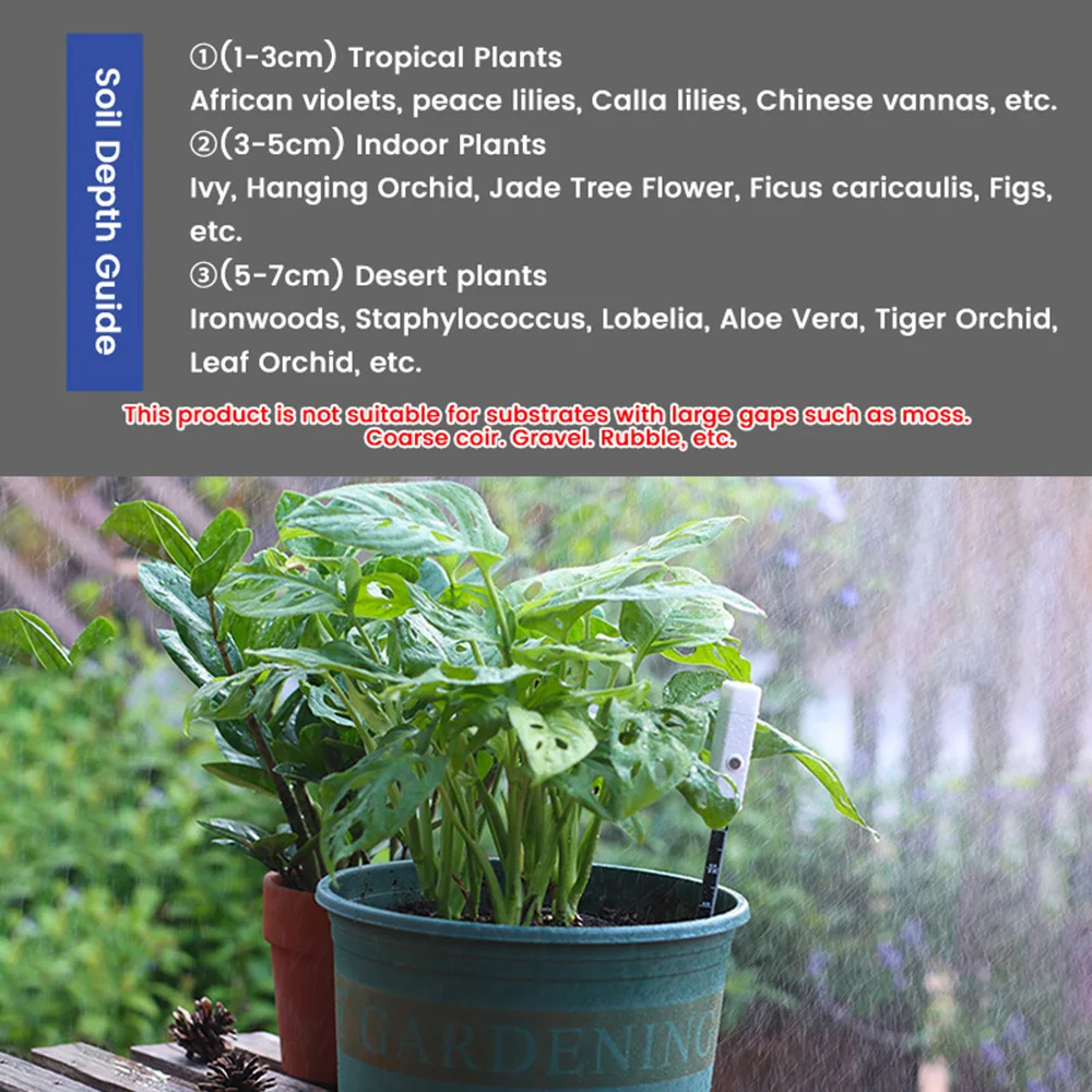 Soil Moisture Sensor Monitor Indicate Light Plants Flower Soil Hygrometer Plant Detector Garden Care Humidity Meter