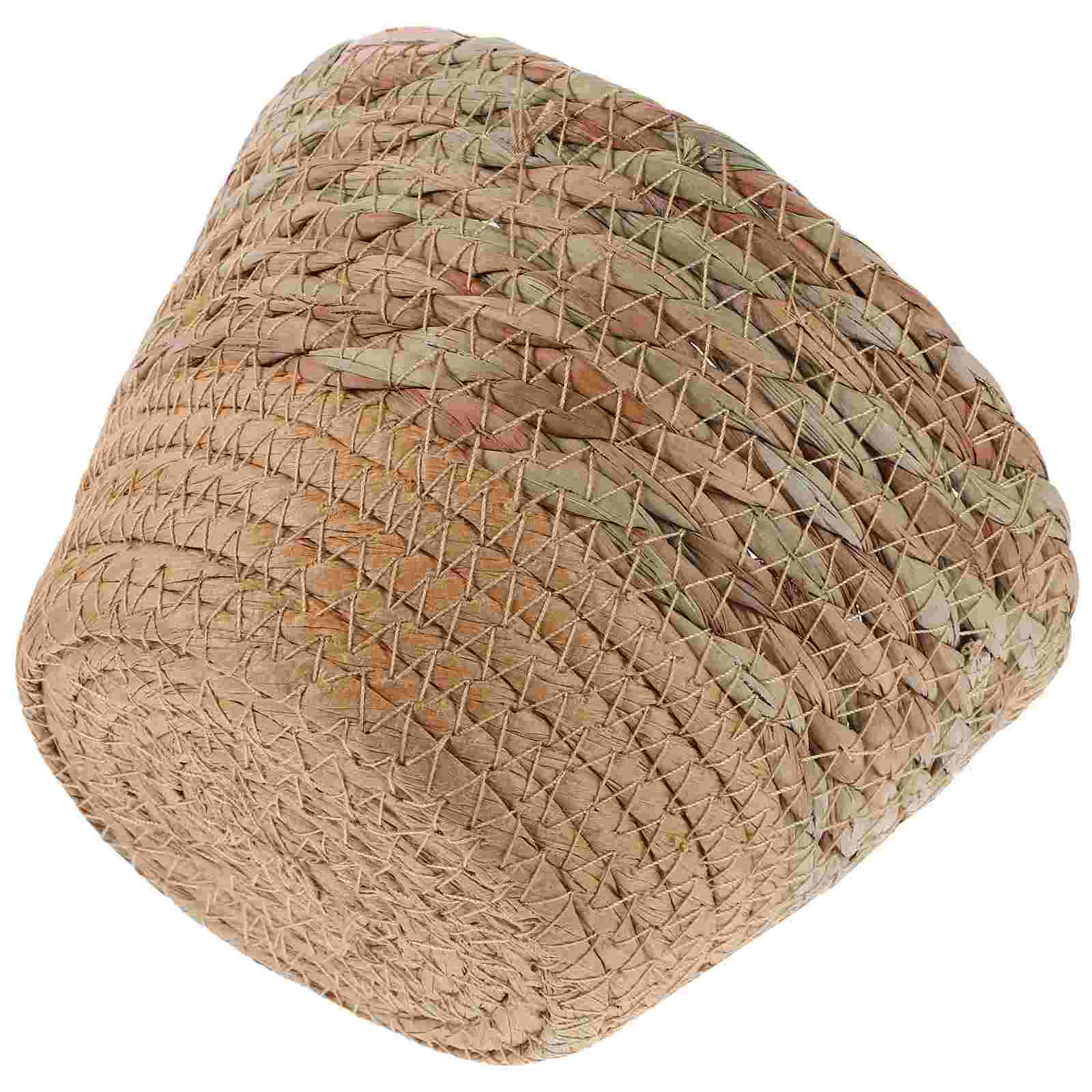 

Hand Woven Flower Basket Creative Woven Planter Container Farmhouse Jute Planter Basket Modern Woven Basket Indoor