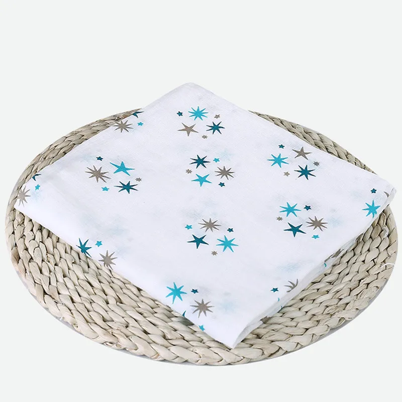 Baby Blanket Swaddle Wrap Newborn Muslin Bedding Cotton Gauze Receiving Kids Bath Towel