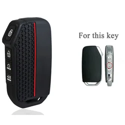 Silicone Car Remote Key Case Cover Accessory (4 Buttons)