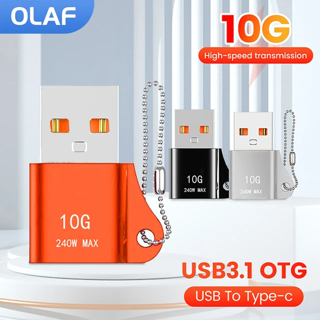Olaf OTG Type C USB 3.1 to Type C Adapter 10Gbps USB Male to USB C Female OTG Converter Fast Charging For Laptop Xiaomi Samsung