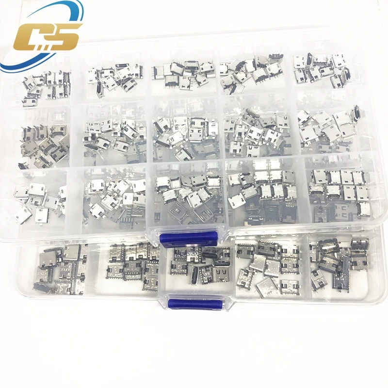 300 개/상자 30 모델 USB 키트 마이크로 USB 커넥터 소켓 충전 포트 커넥터 MP3/4/5 용 잭