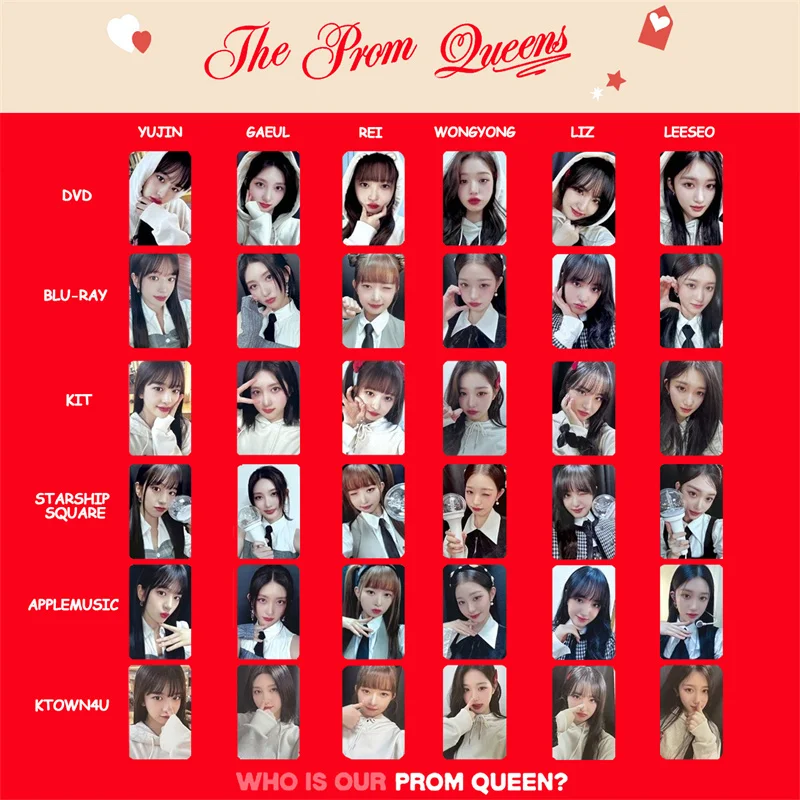 

KPOP 5pcs/set IVE Album THE PROM QUEENS LOMO Card Solo Small Card LIZ WONGYONG LEESEO REI Collectible Gift Postcard Photo Card