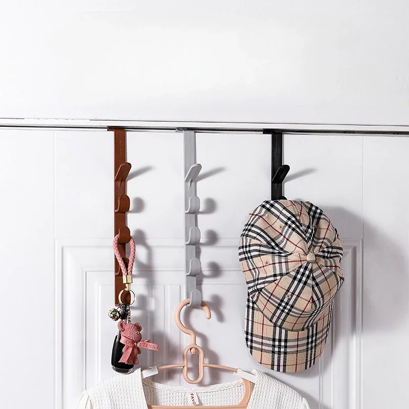 Multifunctional Creative 5 Hooks Portable Wardrobe Coat Hook Kitchen Bathroom Behind The Door Towel Hanger Storage Hooks storage hook,door hook