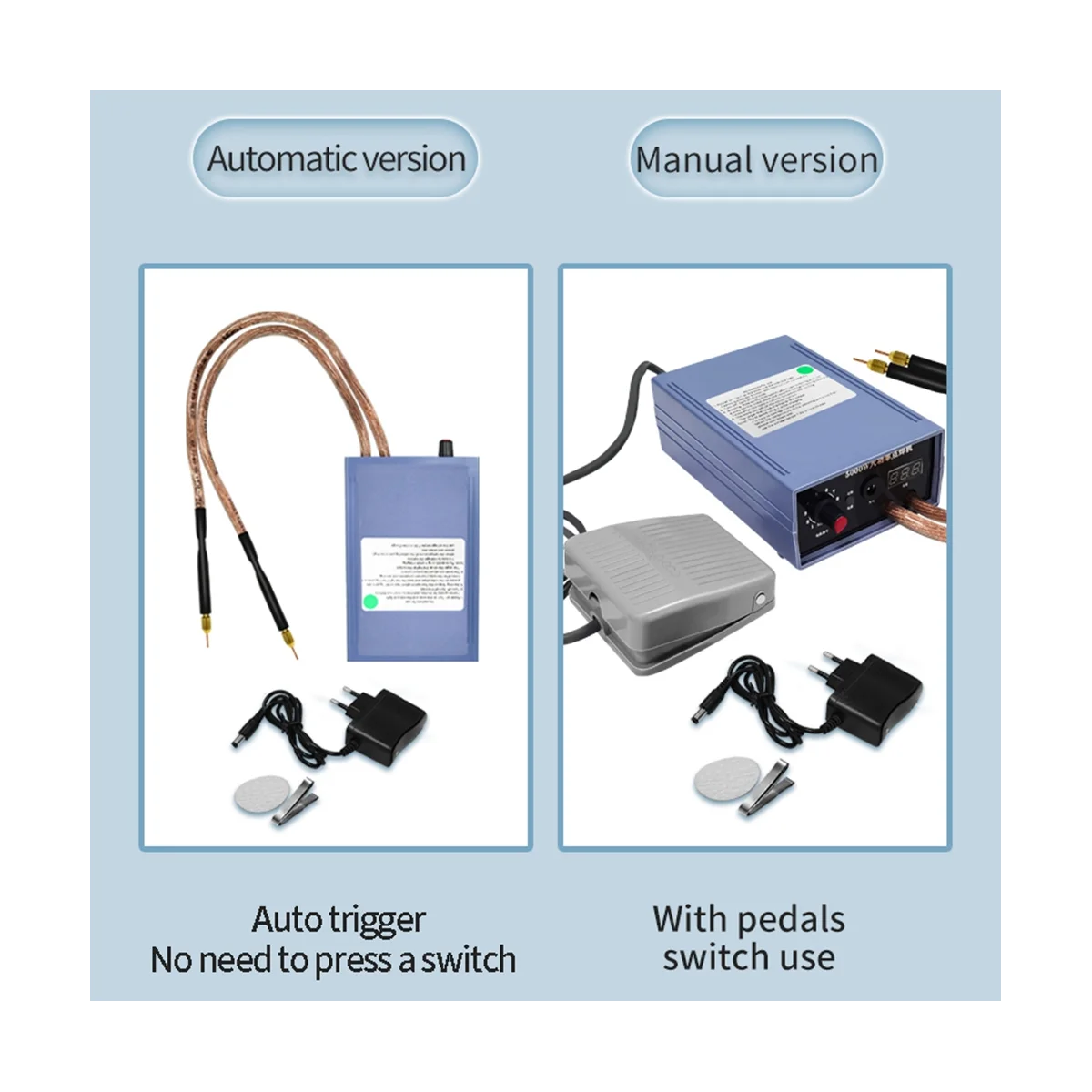 

Мини-аппарат для точечной сварки, 5000 Вт, комплект «сделай сам», набор аккумуляторов 18650, сварочные инструменты, портативная сварочная машина, ножной переключатель, европейская вилка