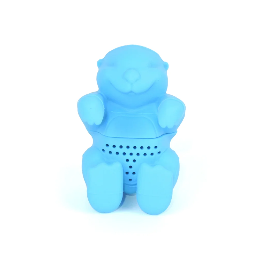 

Cute Otter Tea Infuser Tea Loose Leaf Otter Shape Tea Strainer Filter Diffuser Silicone Teaware Kitchen Tools Gadgets (Grey)
