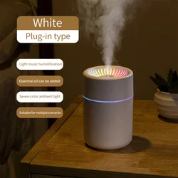 Compact USB Electric Aroma Diffuser & Humidifier with LED Mist Lights (CL - 02white)