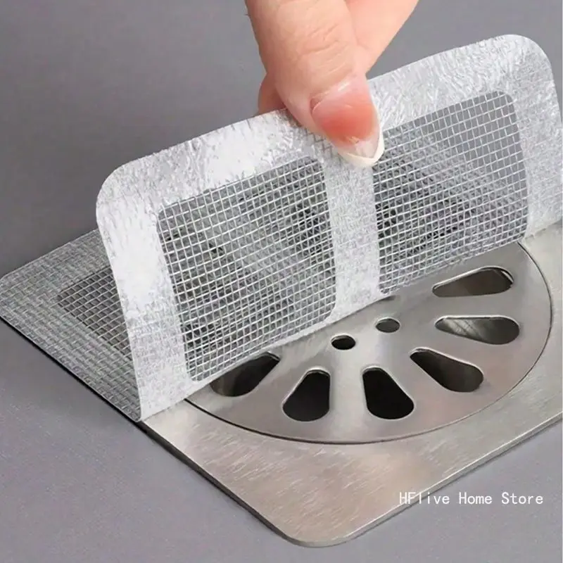 20pcs Disposable Hair Catchers for Shower Mesh Shower Drain Covers Floor Sink Strainer Filter Mesh Stickers Bathroom Accessories 1