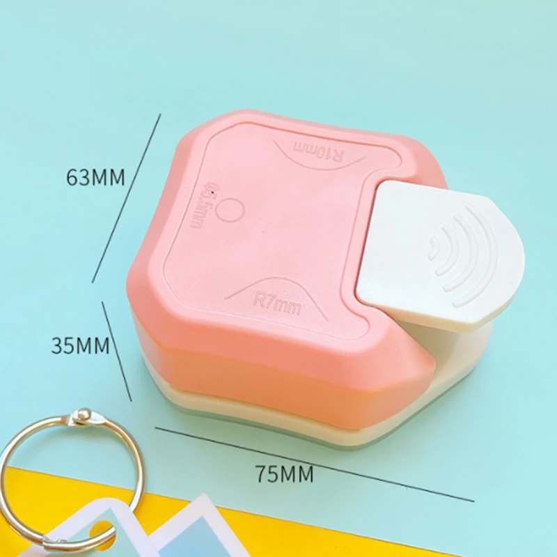3 in 1 코너 커터 코너 펀치, R7mm + R10mm 절단 반경, 5.5mm 원형 공예 펀치 종이 펀치, 공예용
