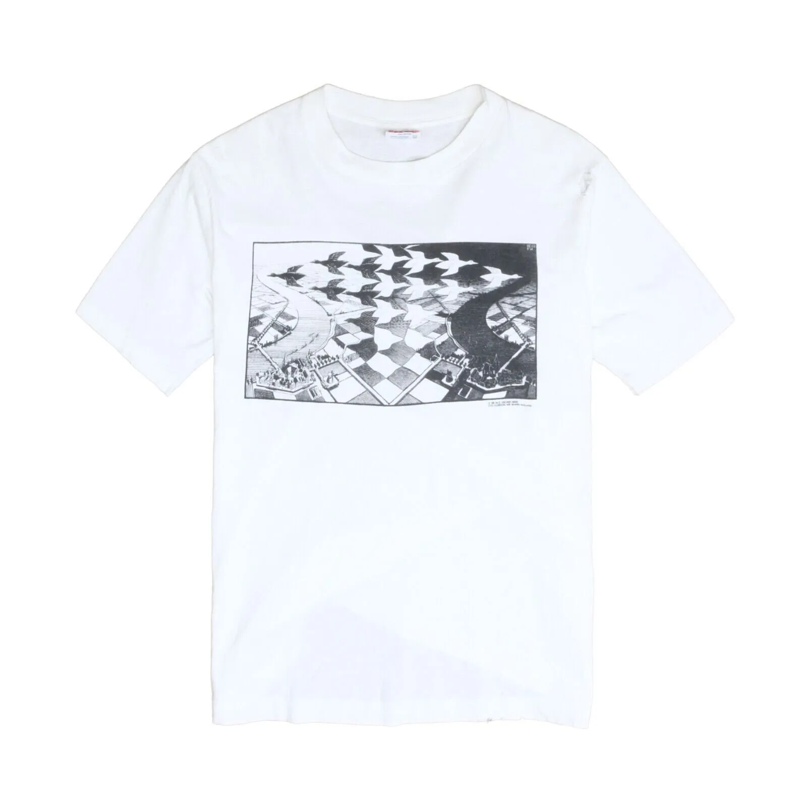 T-Shirt Vintage Mc Escher Bird Illusion Taglia Media Art 1988