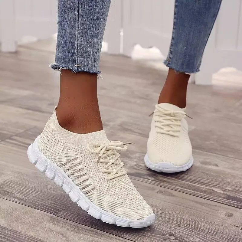 

Women Sneakers Slip on Mesh Light Breathable Shoes Woman Walking Platform Comfortable Casual Fashion Female Lace Up Non Slip New