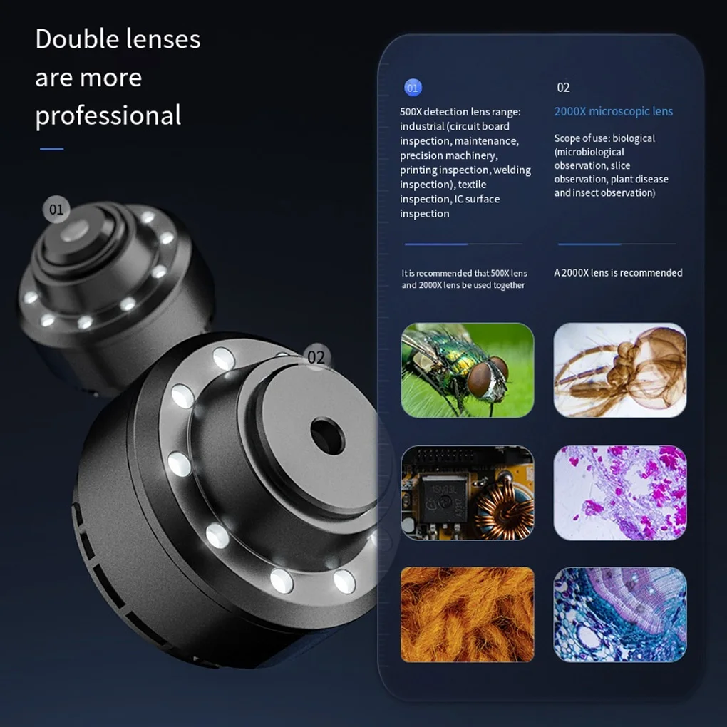 

Digital Microscope Optical Instrument Workmanship Compact Size Clear Professional School Lab Supplies Amplify Lens