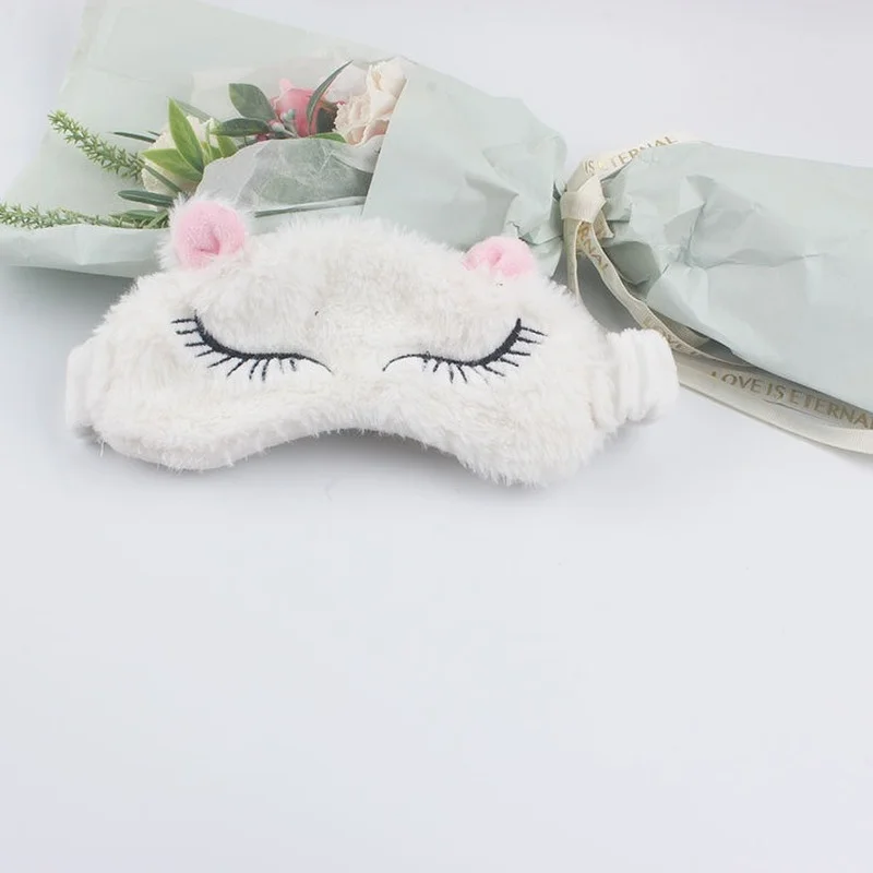 아이 마스크 플러시 동물 아이 커버, 귀여운 플러시 아이 마스크, 소녀용 장난감, 여행용, 홈 파티용 아이eyesha이드
