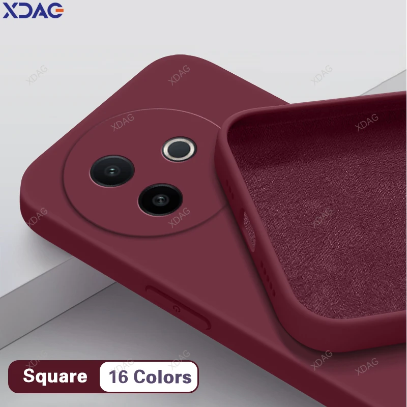 Premium Liquid Silicone Phone Case with Lens Protection - Soft, High-Quality Back Cover