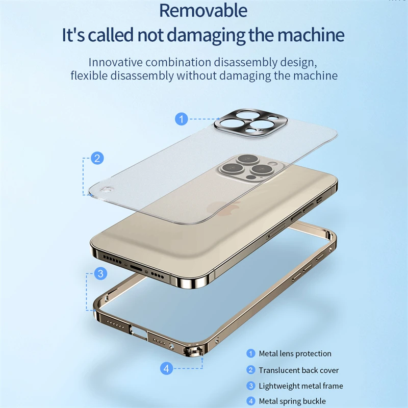 iPhone Case Aluminum Alloy Frame Bumper Case For iPhone 11 12 13 14 15 16 Pro Max Plus Mini phone case,iphone case