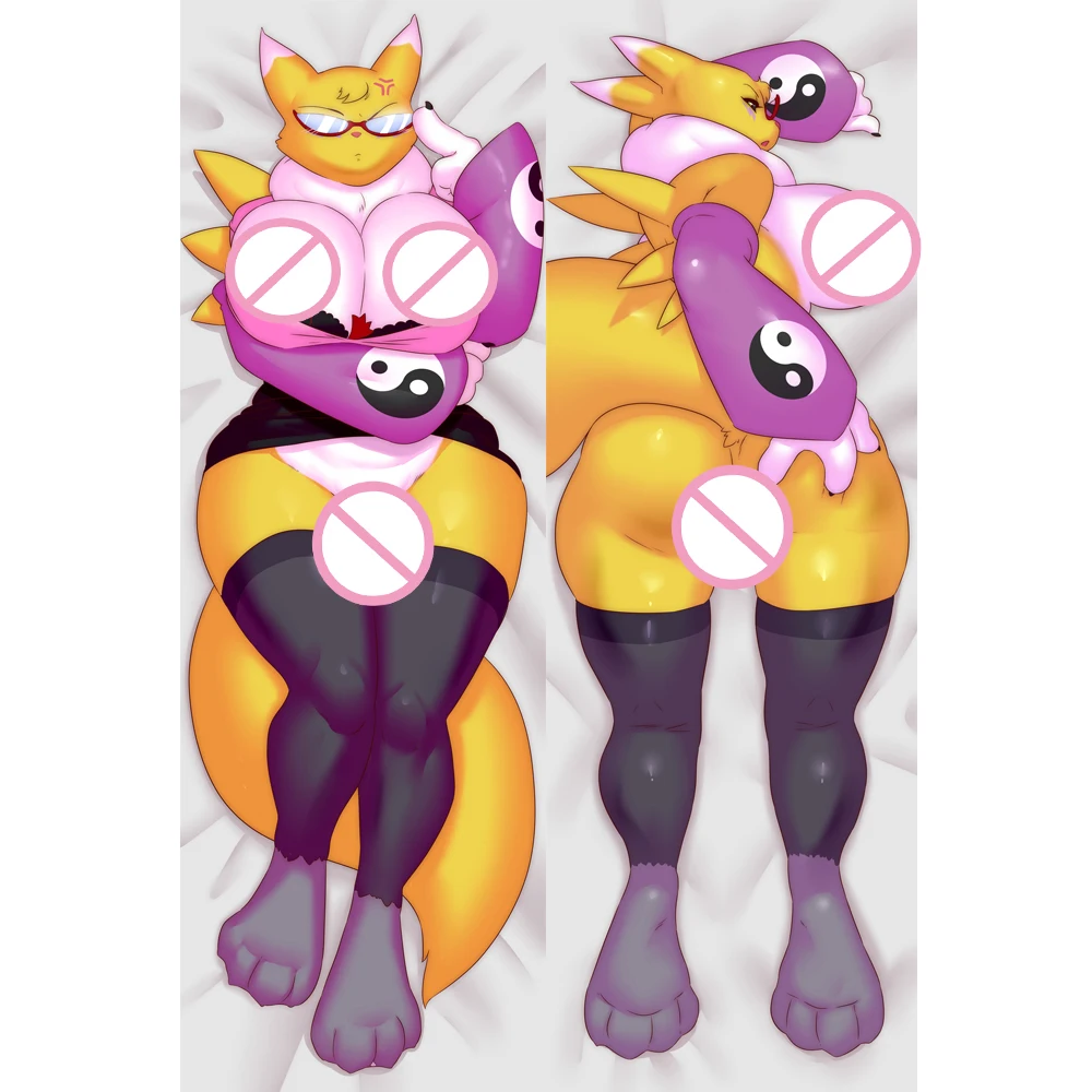 

Dakimakura Anime Pillow Case Renamon (Digimon) Fluffy Furry Cosplay Accessories Cute Hugging Body Pillow Case