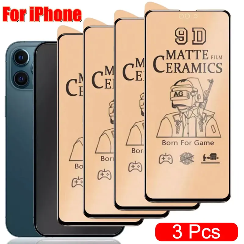 Triple Pack Soft Matte Ceramic Film Screen Protector - Anti-Break, Not Glass