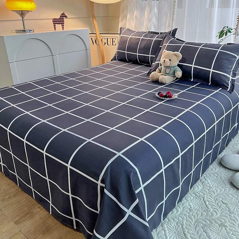 학생 기숙사용 면 프린트 싱글 더블 시트, 부드럽고 편안한 