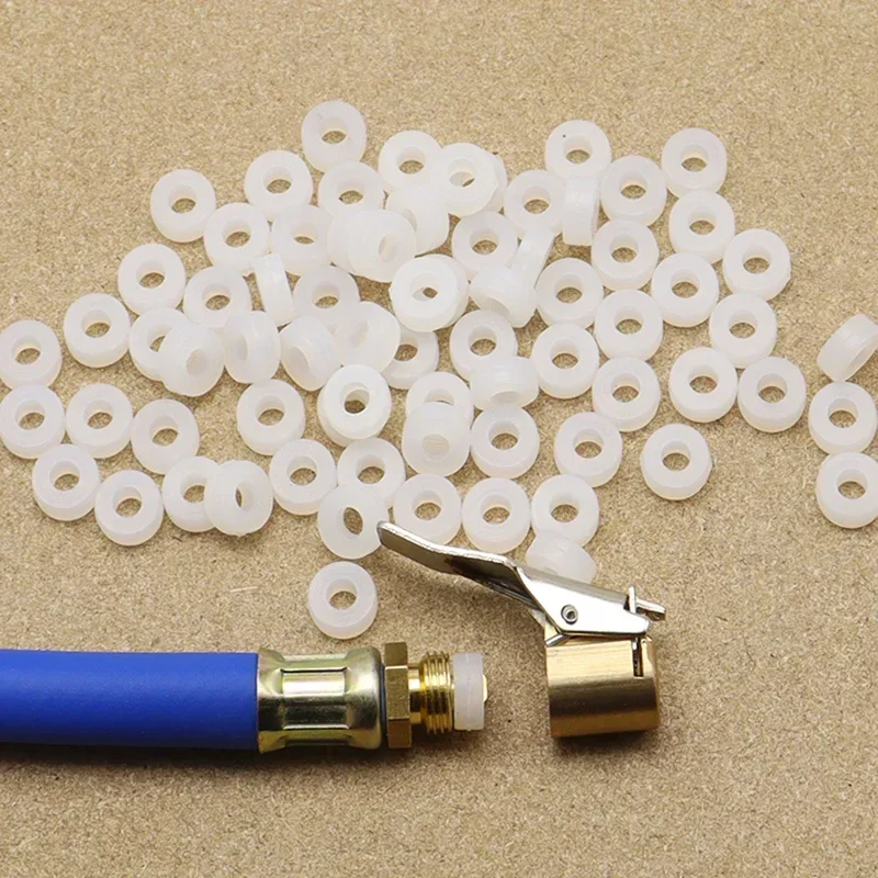 Tire Inflation Chuck Accessories Inflator Nozzle Seal Ring Inflator Nozzle Seal Rubber Pad Head Silicone Gasket