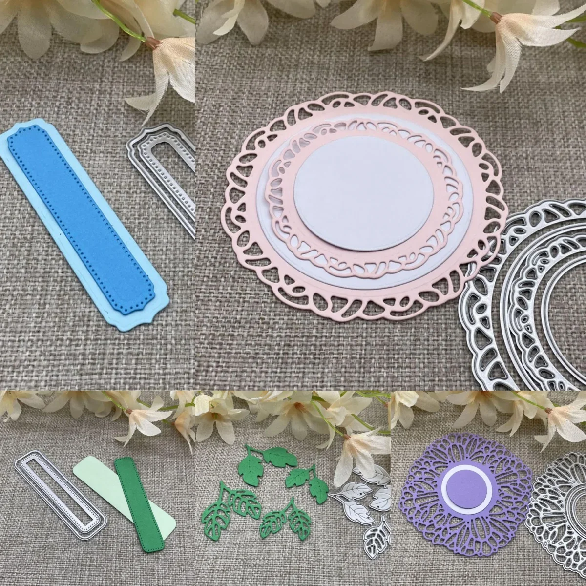 Neue Etikettenrahmen-Blatt-Metall-Stanzformen, Schablonen für DIY-Scrapbooking, dekorative Handarbeit, Stanzform, Schablonenform