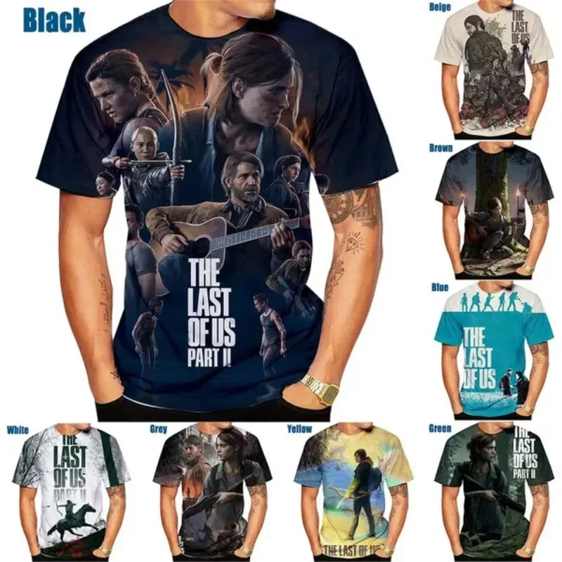 Game The Last Of Us Part Ii 3D Printing T Shirt Cosplay Abbigliamento Uomo Unisex Hip-Hop Fashion Harajuku Style T-Shirt Halloween