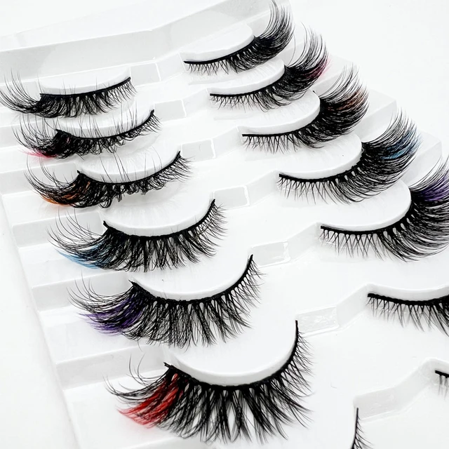 눈매를 매혹적으로 만들어 주는 컬러풀하고 다목적적인 3D 밍크 속눈썹