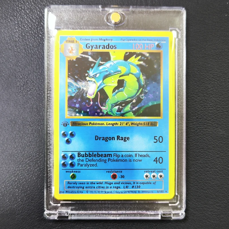 DIY Pokemon Collection Cards with Card Brick 1996 1st Edition Flash Cards Charizard Blastoise PTCG Game Anime Shining Cards Gift